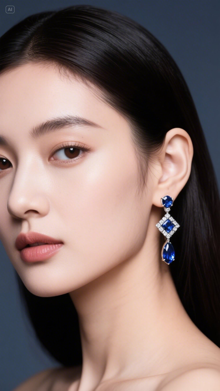 Elegant sapphire drop earrings